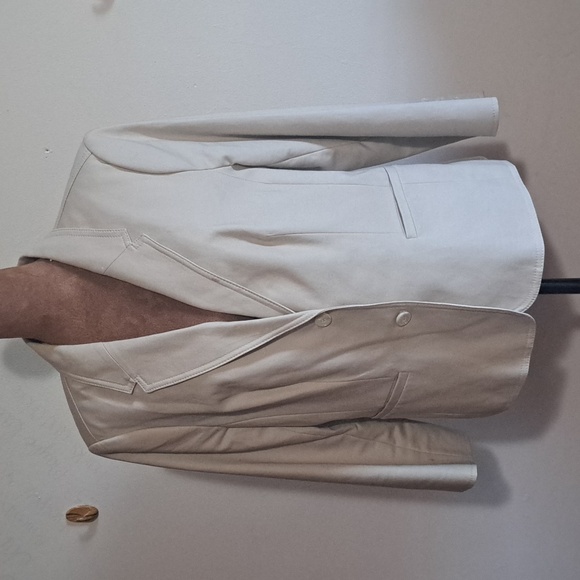 C7 The Limited Blazer Sz Lg Oatmeal Tailored Full Lined 2 Button Career Pockets - Picture 1 of 10